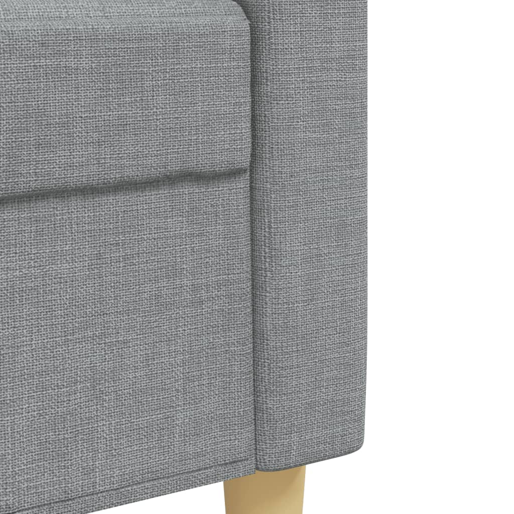3-dijelni set sofa s tabureom i jastucima svjetlosivi tkanina