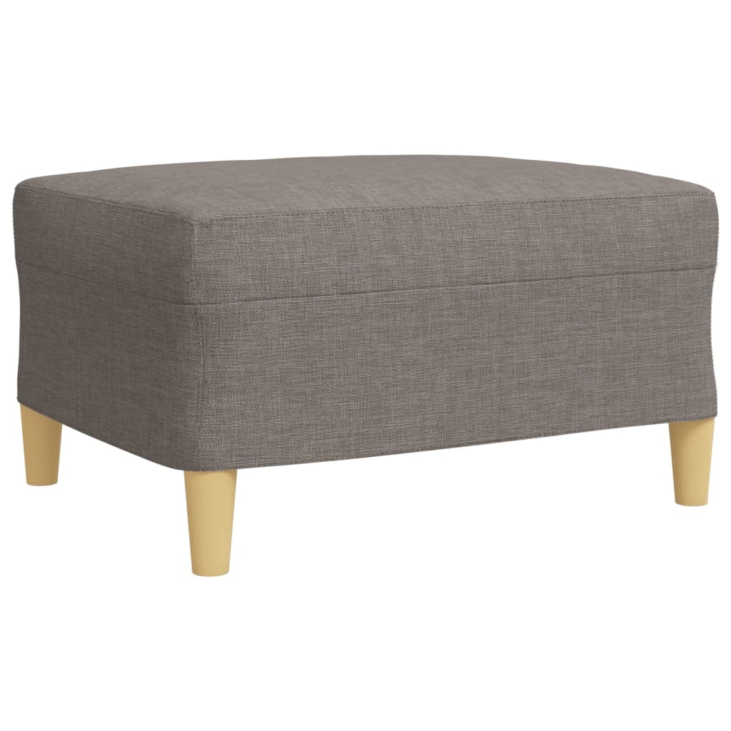 3-dijelni set sofa s tabureom i jastucima smeđesivi tkanina
