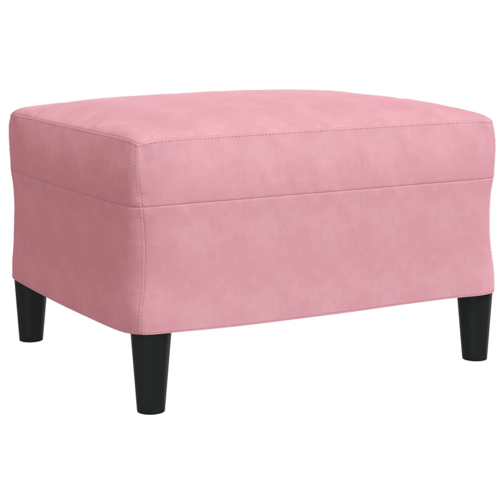 4-dijelni set sofa s jastucima ružičasti baršunasti