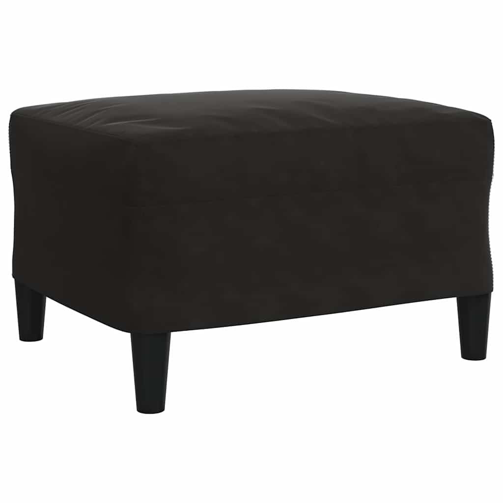 4-dijelni set sofa s jastucima crni baršunasti