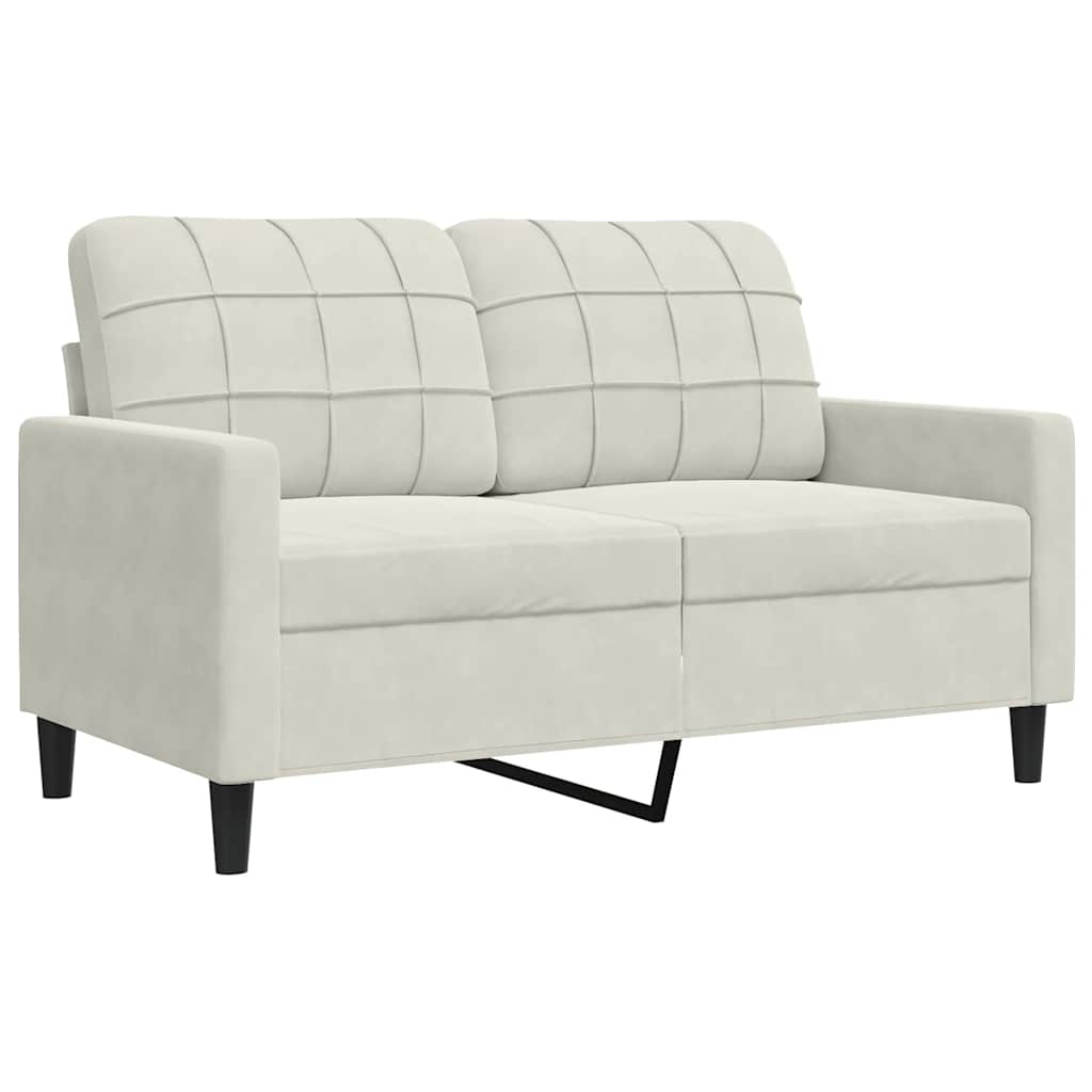 3-dijelni set sofa s jastucima krem baršunasti