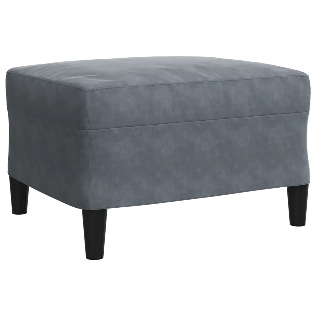 3-dijelni set sofa s jastucima tamnosivi baršunasti
