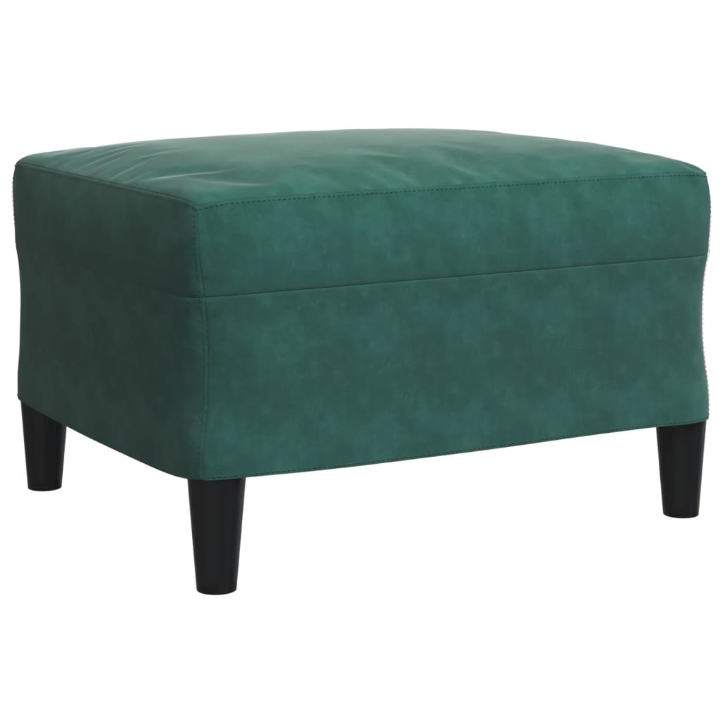 3-dijelni set sofa s jastucima tamnozeleni baršunasti