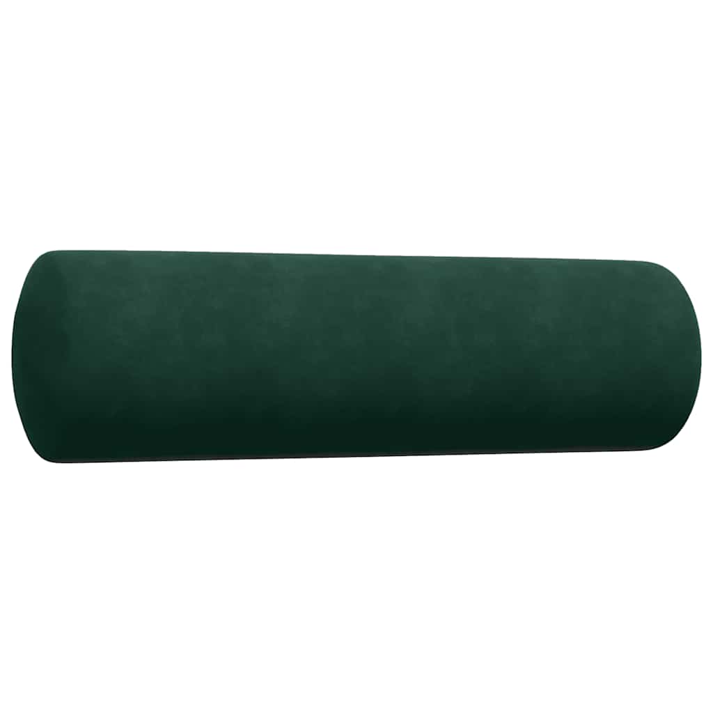 2-dijelni set sofa s jastucima tamnozeleni baršunasti