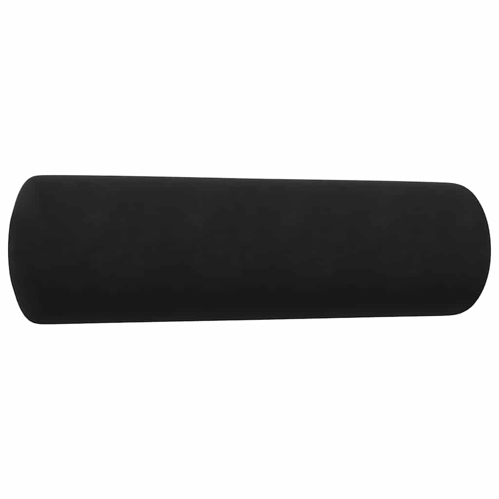 3-dijelni set sofa s jastucima crni baršunasti
