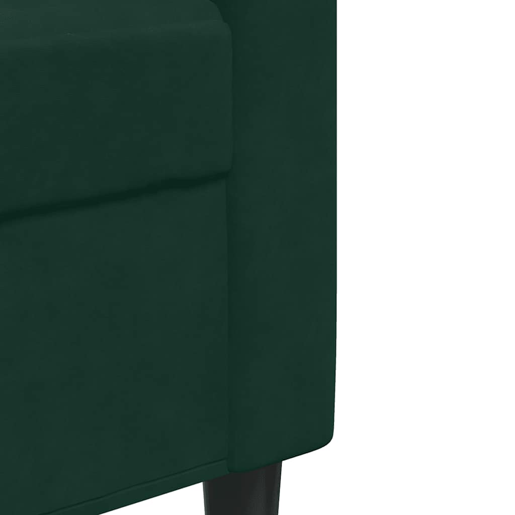 3-dijelni set sofa s jastucima tamnozeleni baršunasti