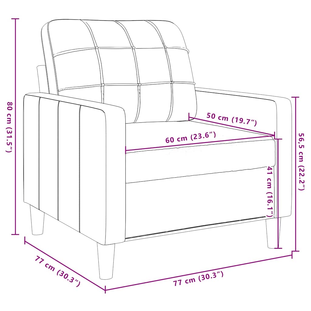 3-dijelni set sofa s jastucima krem baršunasti