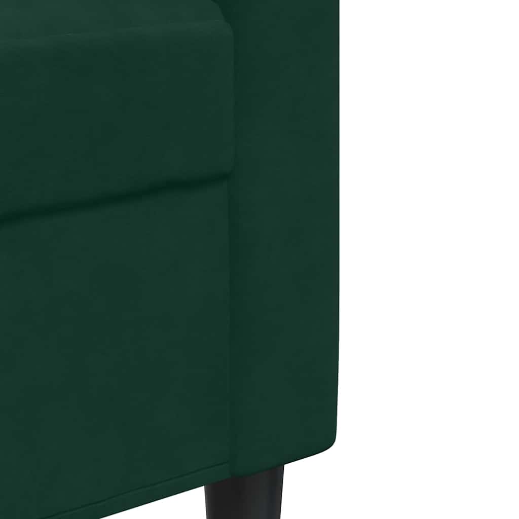 4-dijelni set sofa s jastucima tamnozeleni baršunasti