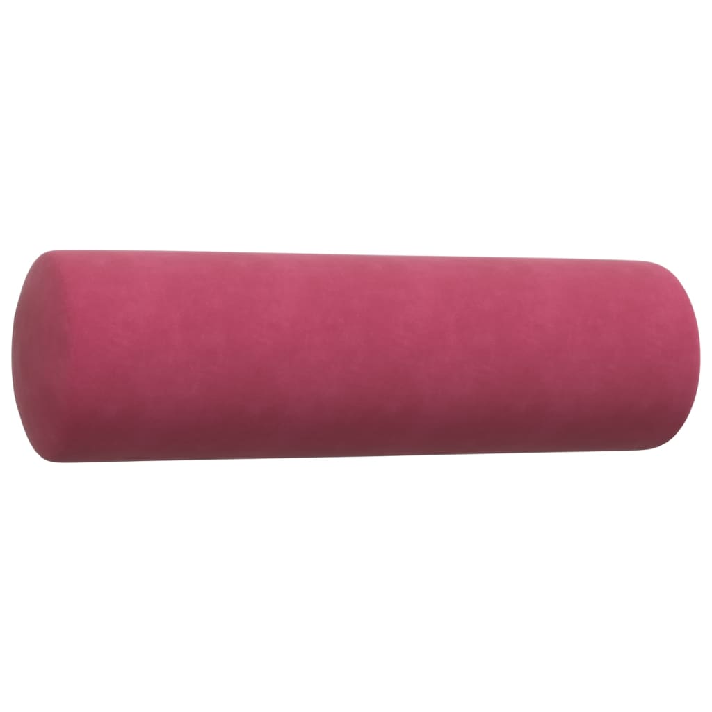 4-dijelni set sofa s jastucima crvena boja vina baršunasti