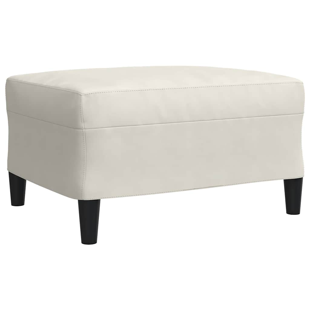 4-dijelni set sofa s jastucima krem baršunasti
