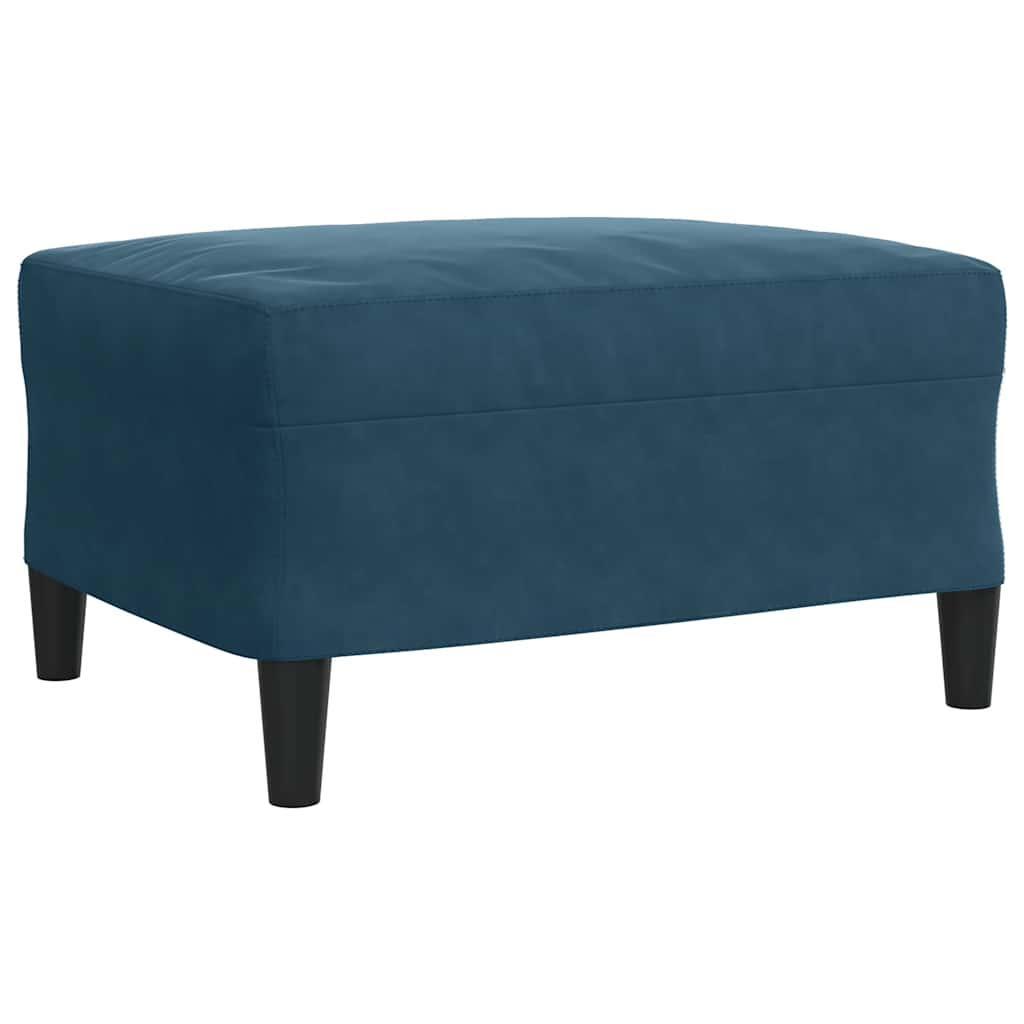 4-dijelni set sofa s jastucima plavi baršunasti