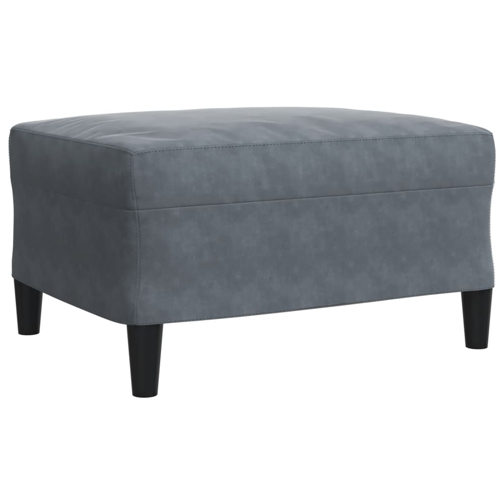 3-dijelni set sofa s jastucima tamnosivi baršunasti