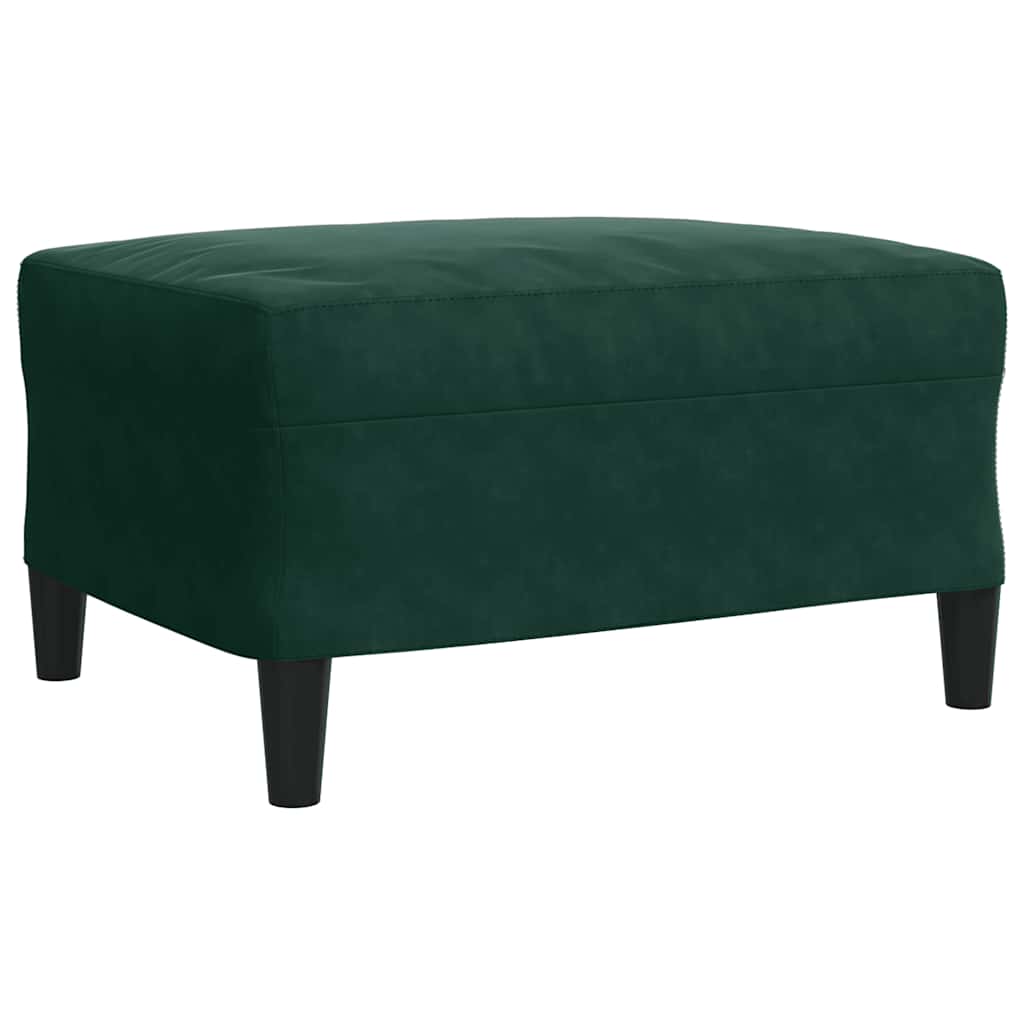 3-dijelni set sofa s jastucima tamnozeleni baršunasti