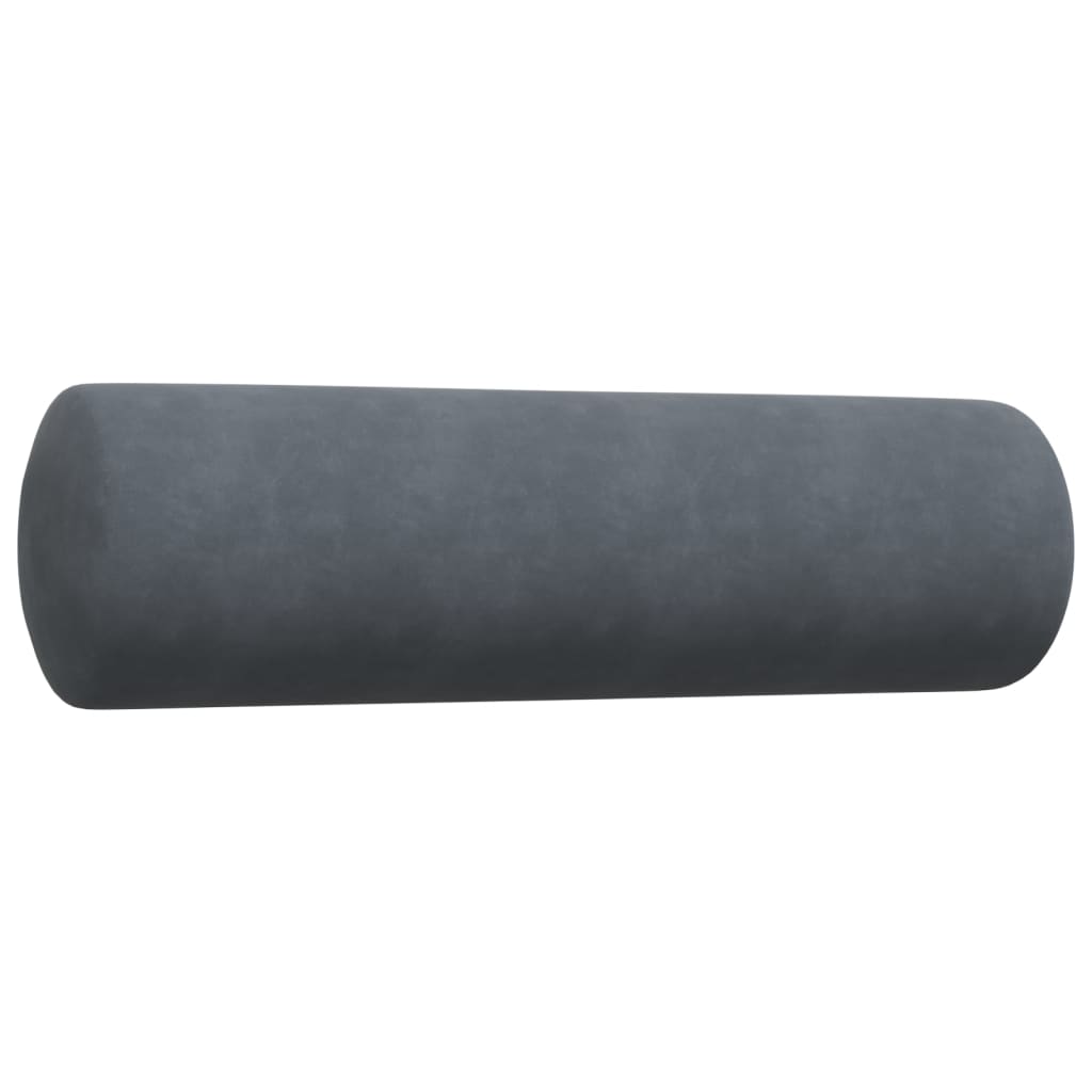 2-dijelni set sofa s jastucima tamnosivi baršunasti