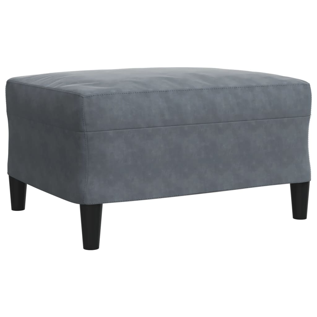 3-dijelni set sofa s jastucima tamnosivi baršunasti