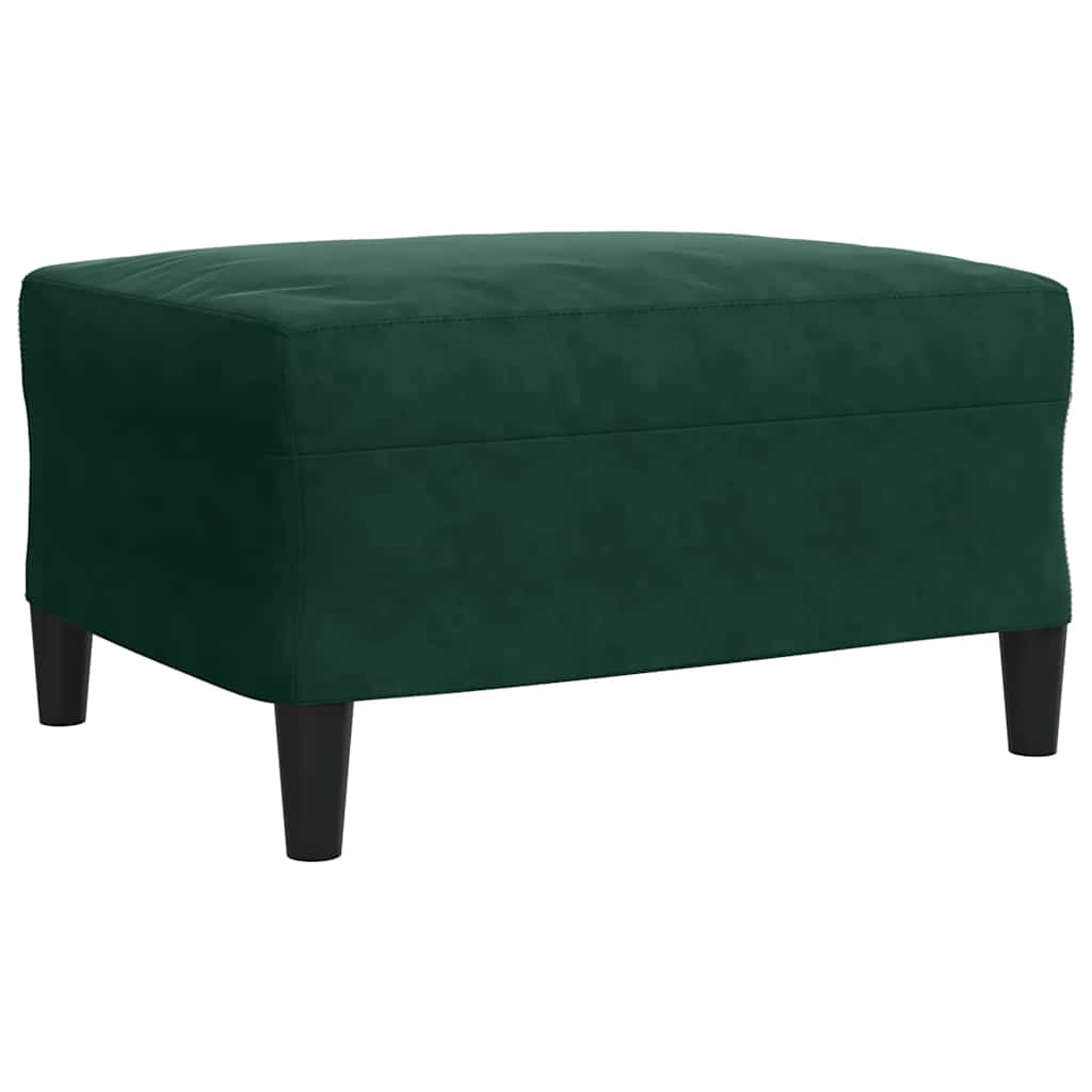 3-dijelni set sofa s jastucima tamnozeleni baršunasti