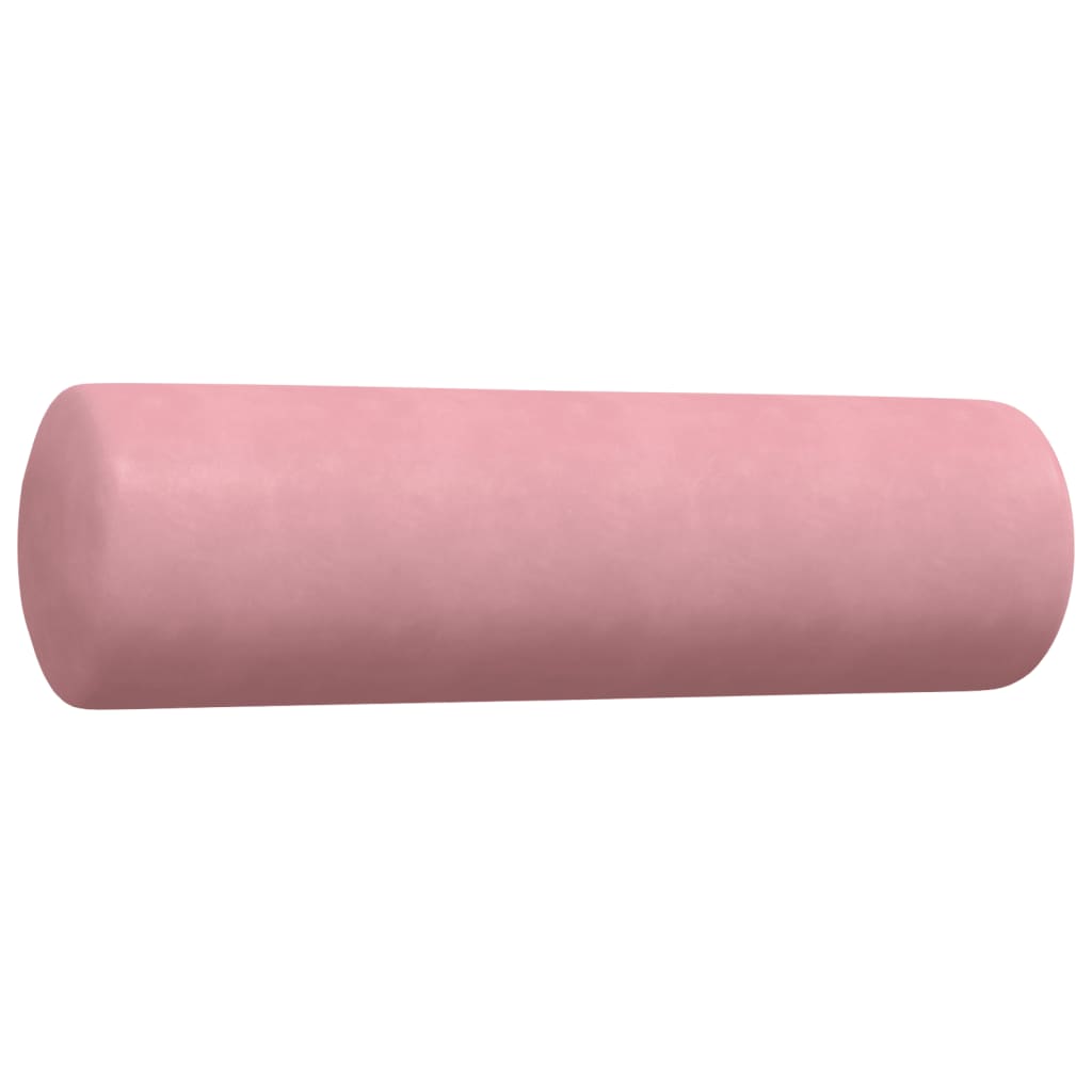 3-dijelni set sofa s jastucima ružičasti baršunasti