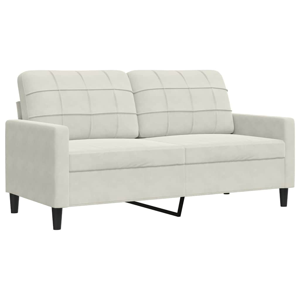 3-dijelni set sofa s jastucima krem baršunasti