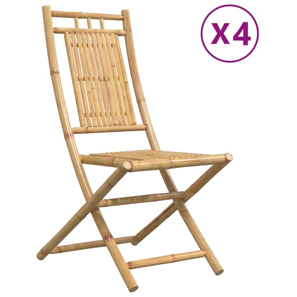 Sklopive vrtne stolice 4 kom 46 x 66 x 99 cm od bambusa
