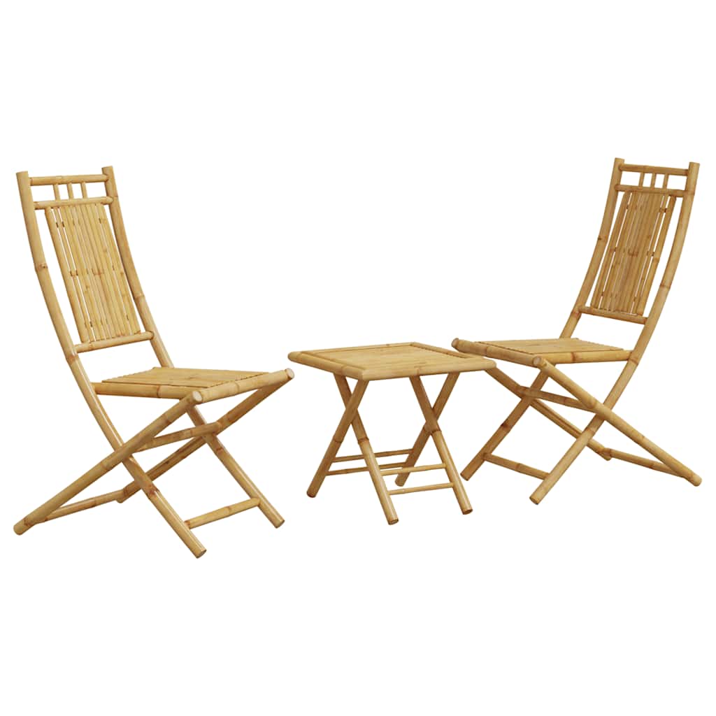 3-dijelni bistro set od bambusa