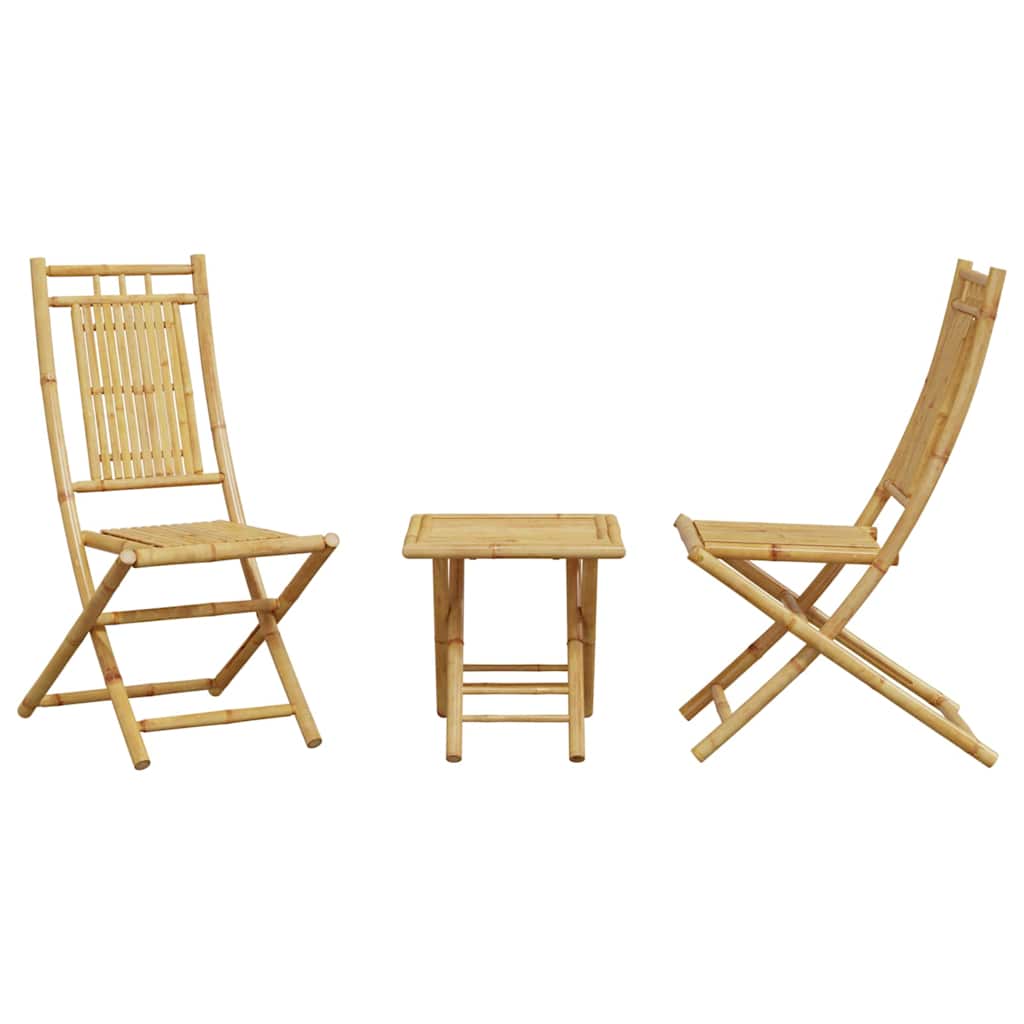 3-dijelni bistro set od bambusa