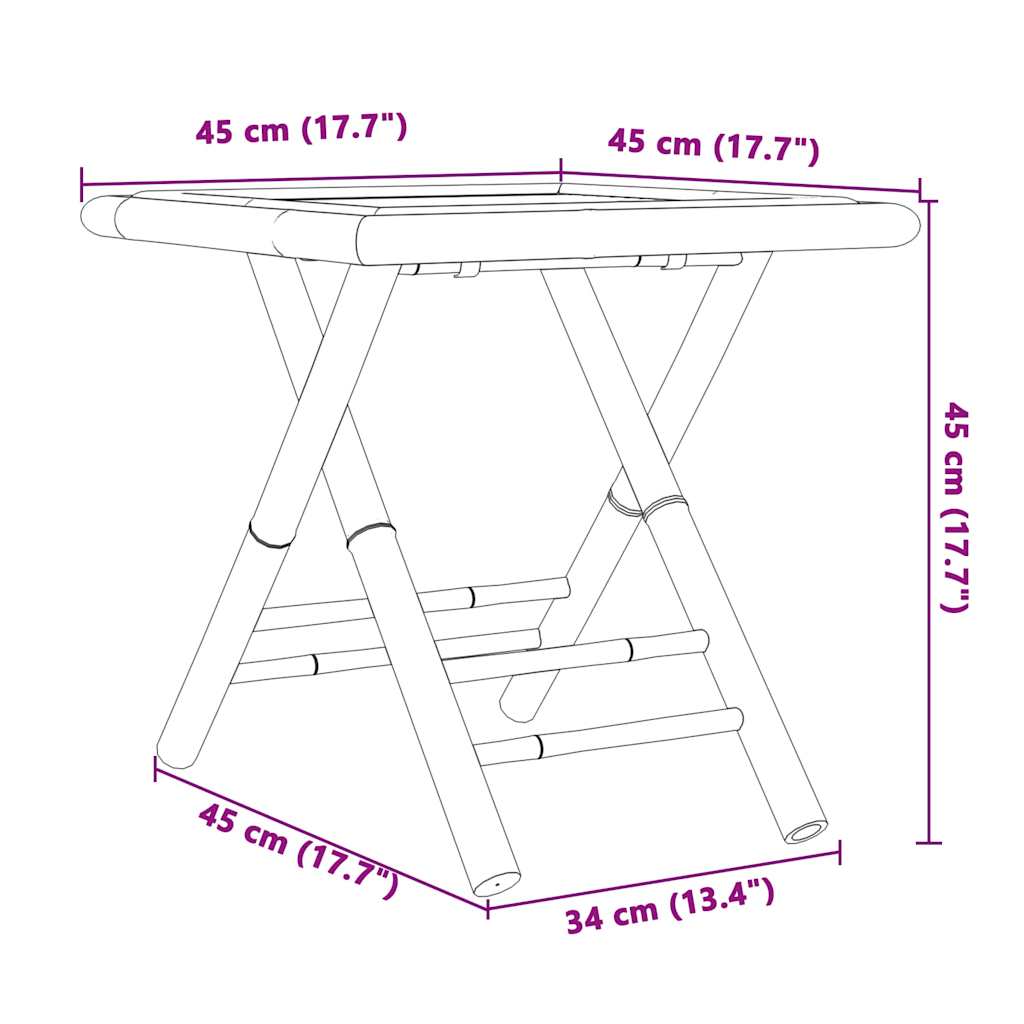 3-dijelni bistro set od bambusa