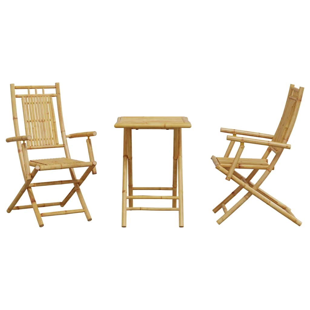 3-dijelni bistro set od bambusa