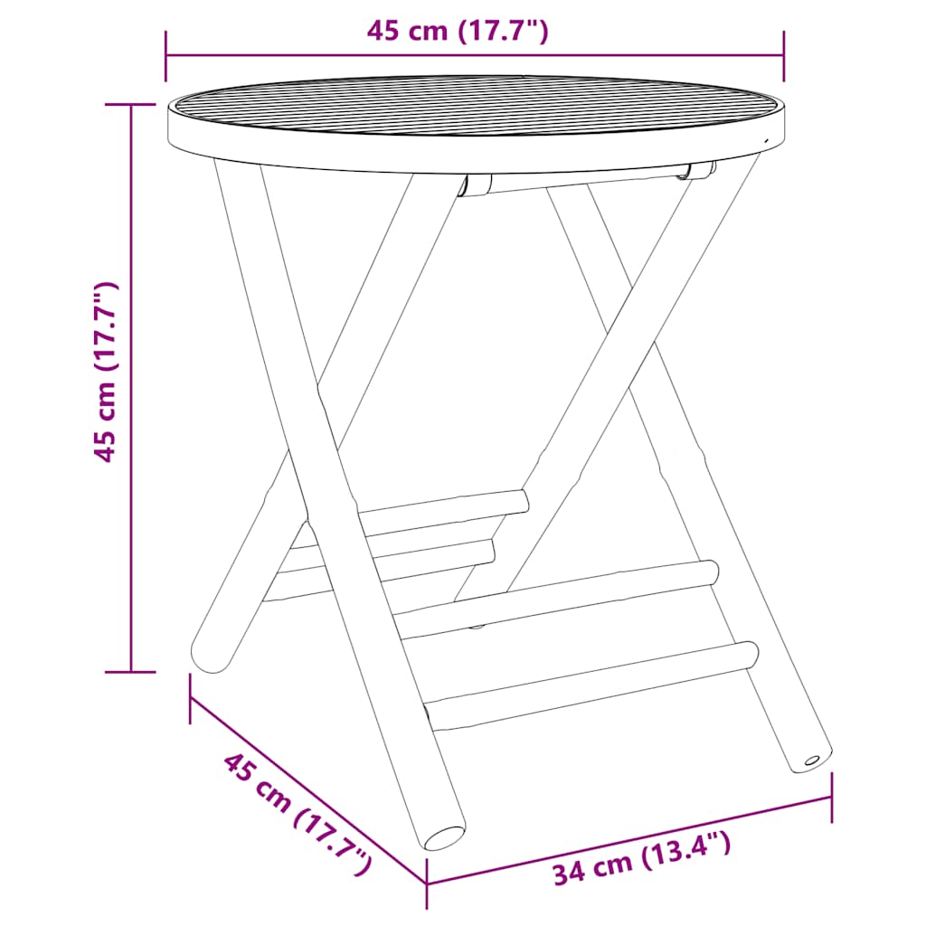 3-dijelni bistro set od bambusa