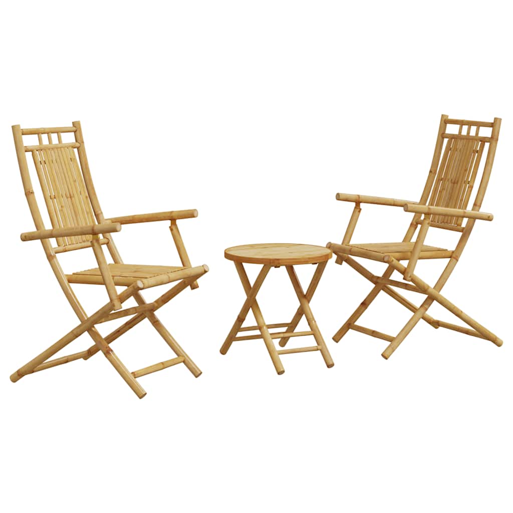3-dijelni bistro set od bambusa