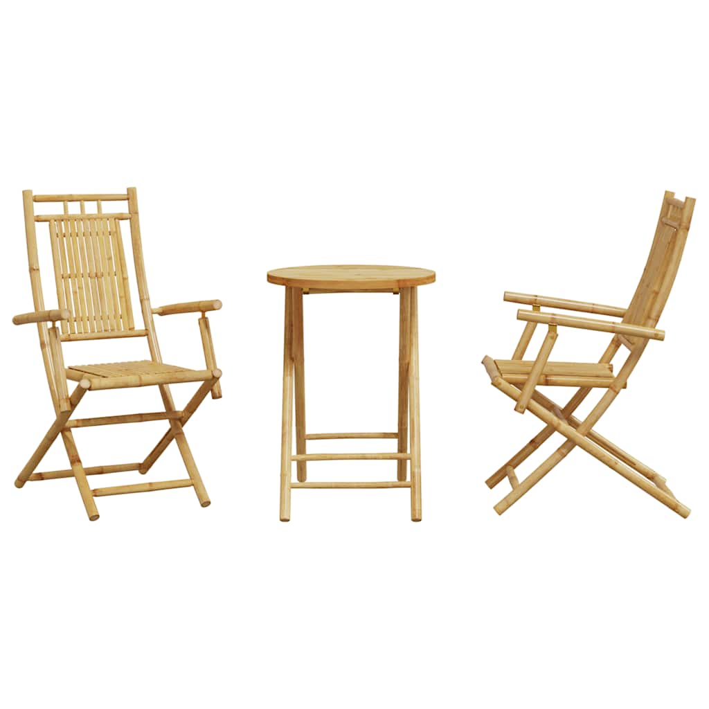 3-dijelni bistro set od bambusa