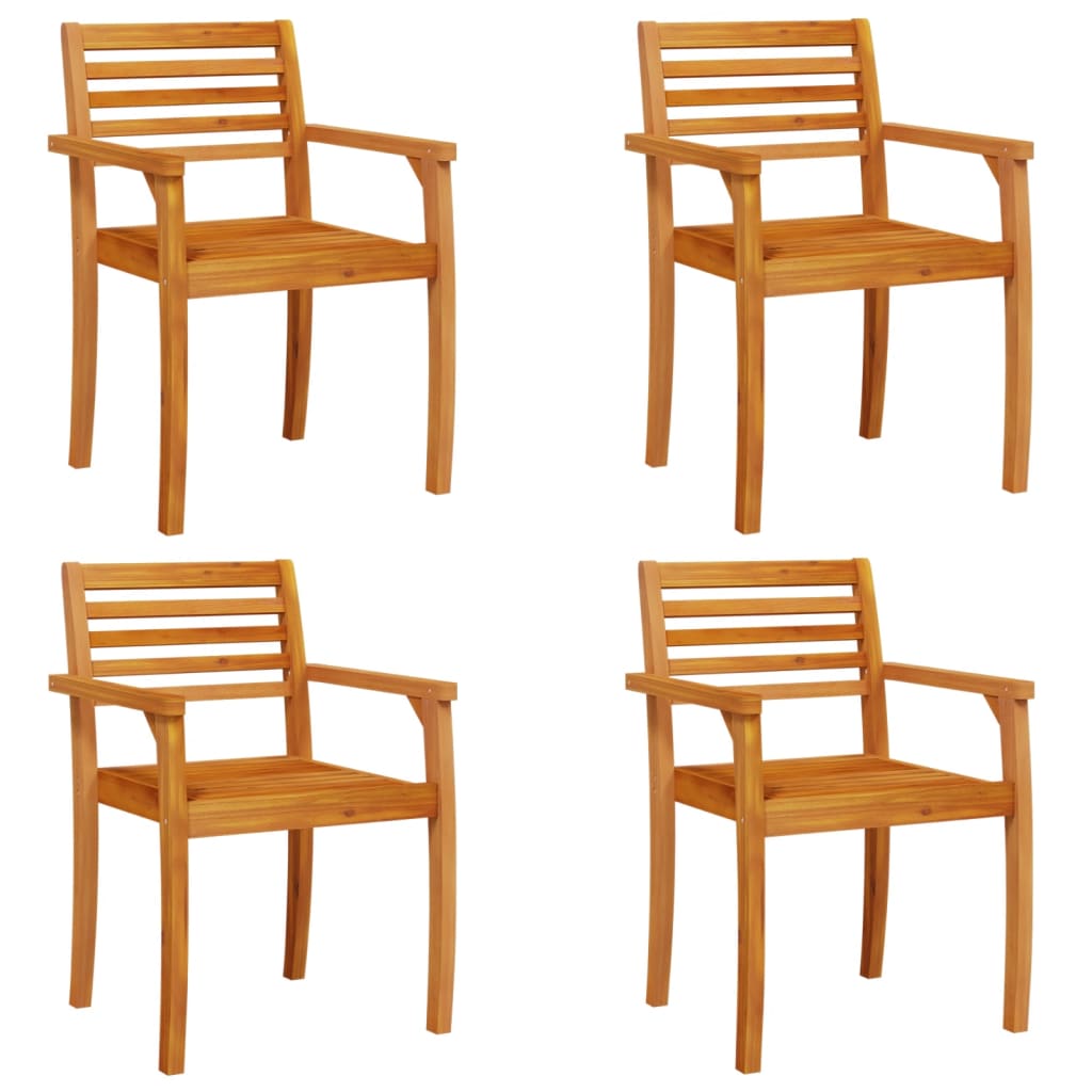 Vrtne stolice 4 kom 59x55x85 cm od masivnog bagremovog drva