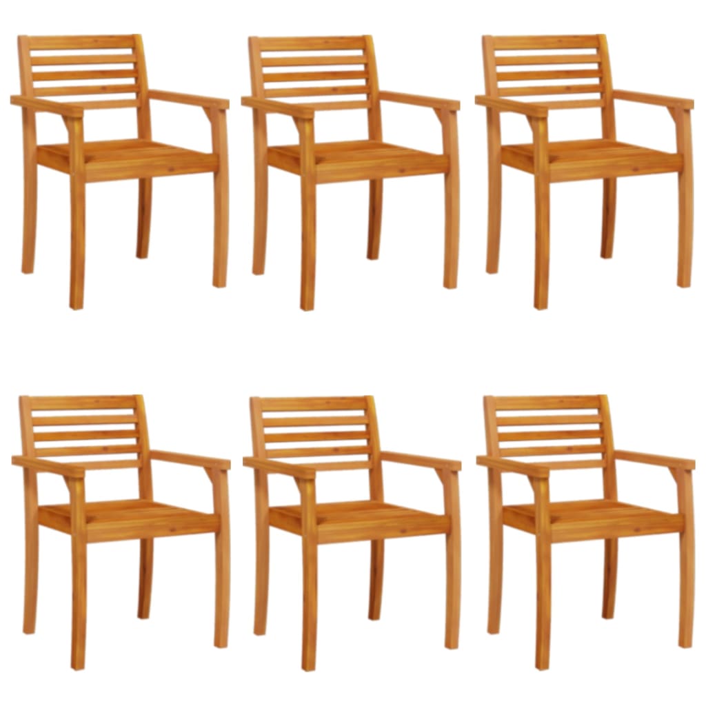 Vrtne stolice 6 kom 59x55x85 cm od masivnog bagremovog drva