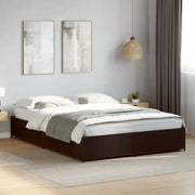 Okvir za krevet crni 150x200 cm konstruirano drvo i metal