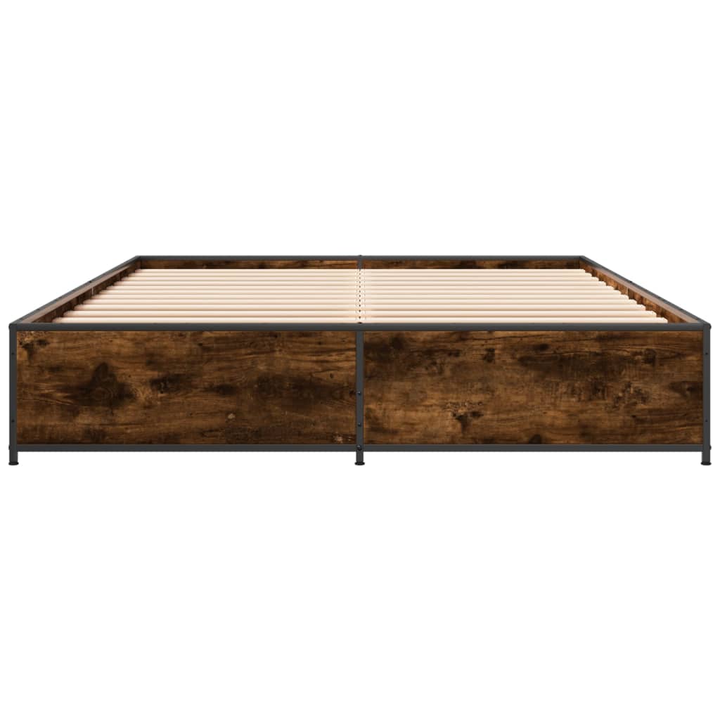 Okvir kreveta boja hrasta 120x200 cm konstruirano drvo i metal