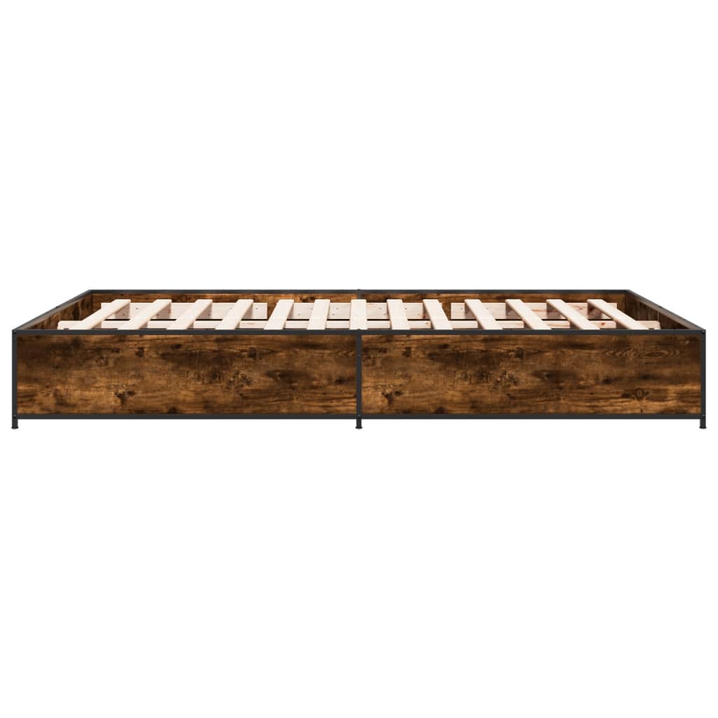 Okvir za krevet boja hrasta 120x190cm konstruirano drvo i metal