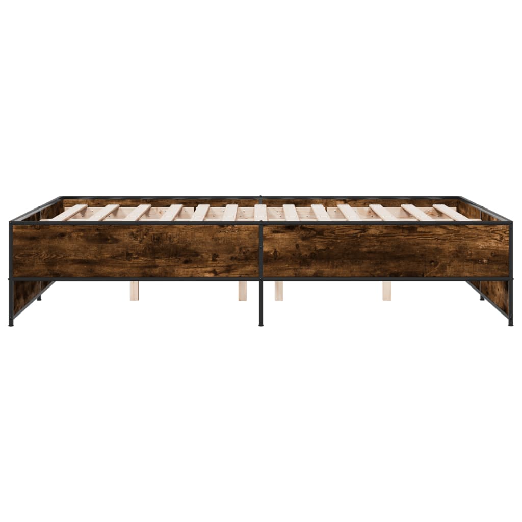 Okvir kreveta boja hrasta 120x200 cm konstruirano drvo i metal