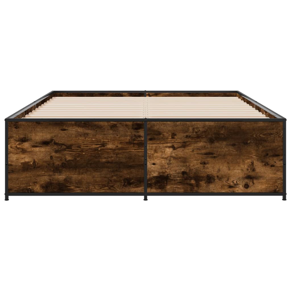 Okvir za krevet boja hrasta 120x190cm konstruirano drvo i metal