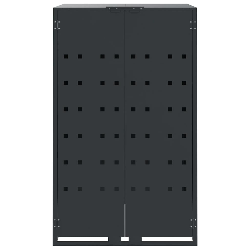 Spremište za 5 kante za otpad antracit 345x79x117 cm čelično