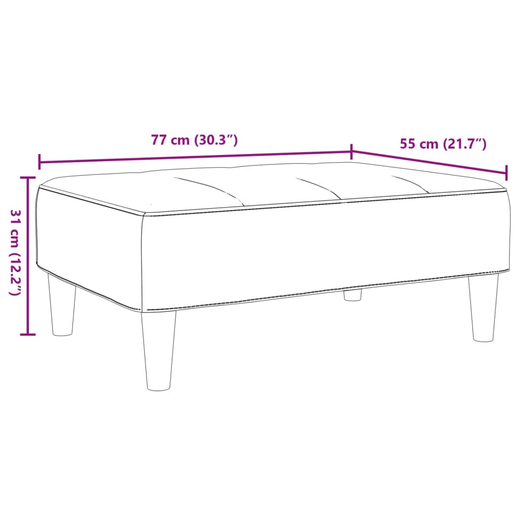 Tabure tamnosivi 77x55x31 cm od tkanine