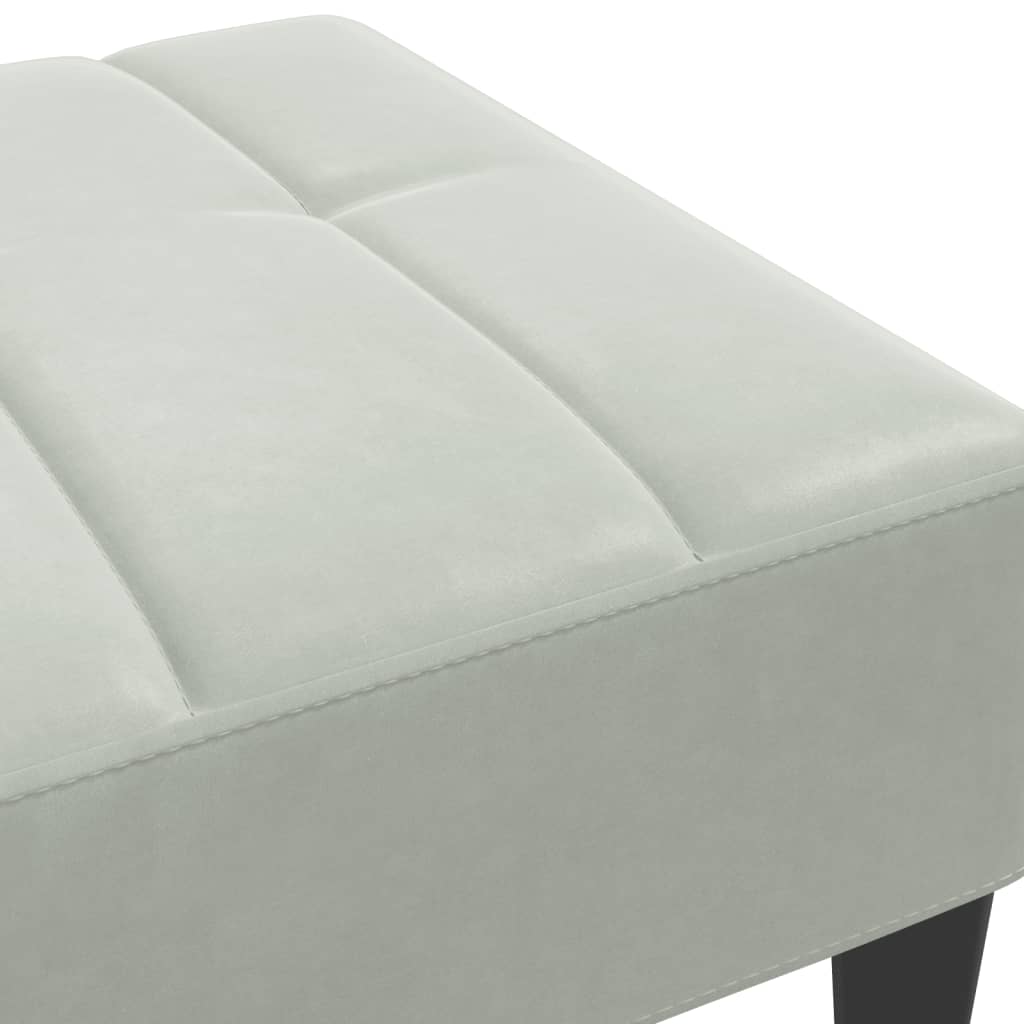 Tabure svjetlosivi 77x55x31 cm baršunasti