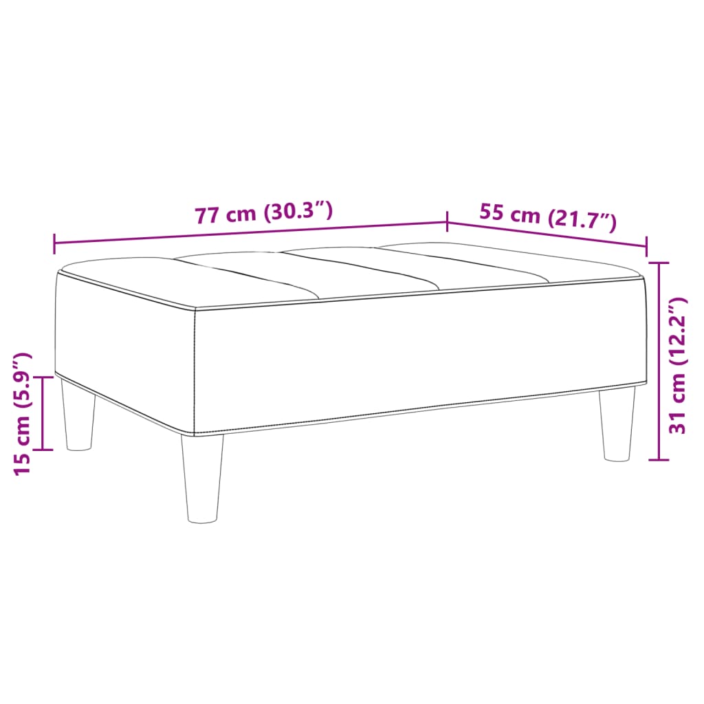 Tabure tamnosivi 77x55x31 cm baršunasti