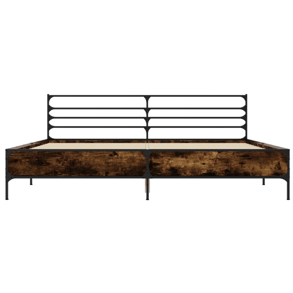 Okvir kreveta boja hrasta 180x20 cm konstruirano drvo i metal