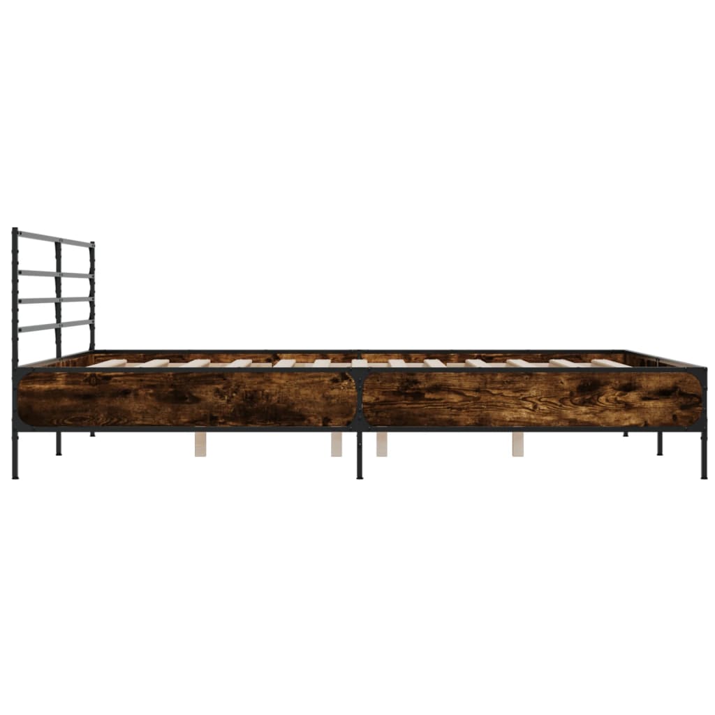 Okvir kreveta boja hrasta 180x20 cm konstruirano drvo i metal