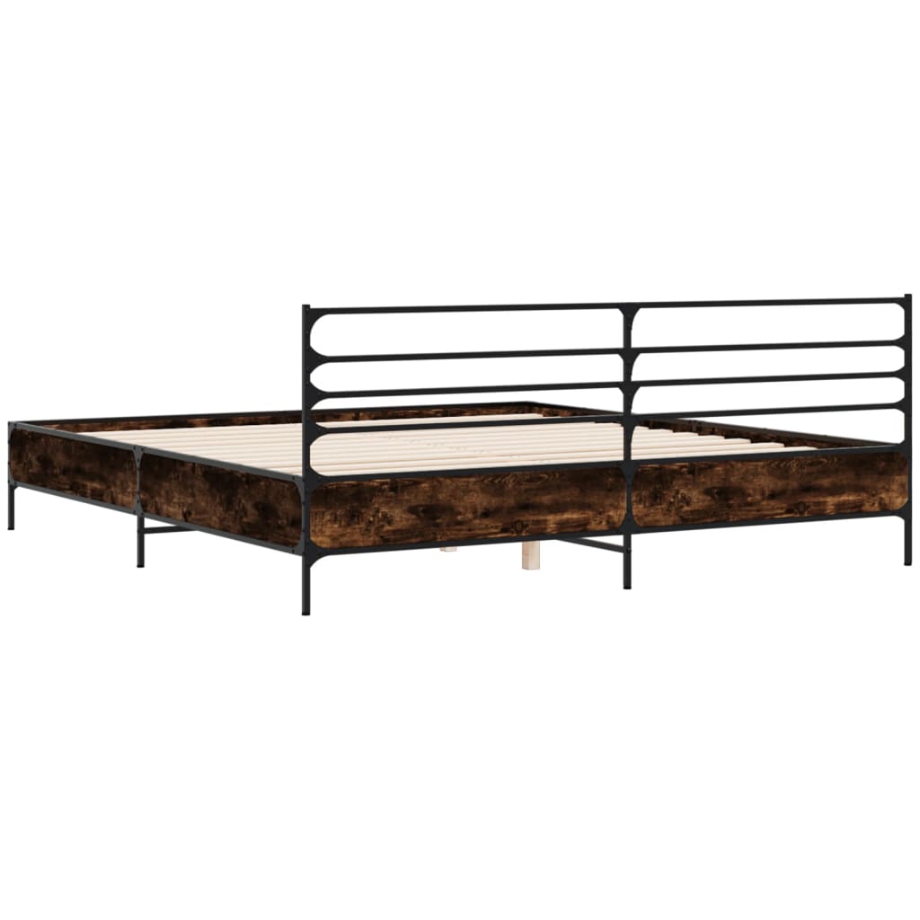 Okvir kreveta boja hrasta 180x20 cm konstruirano drvo i metal