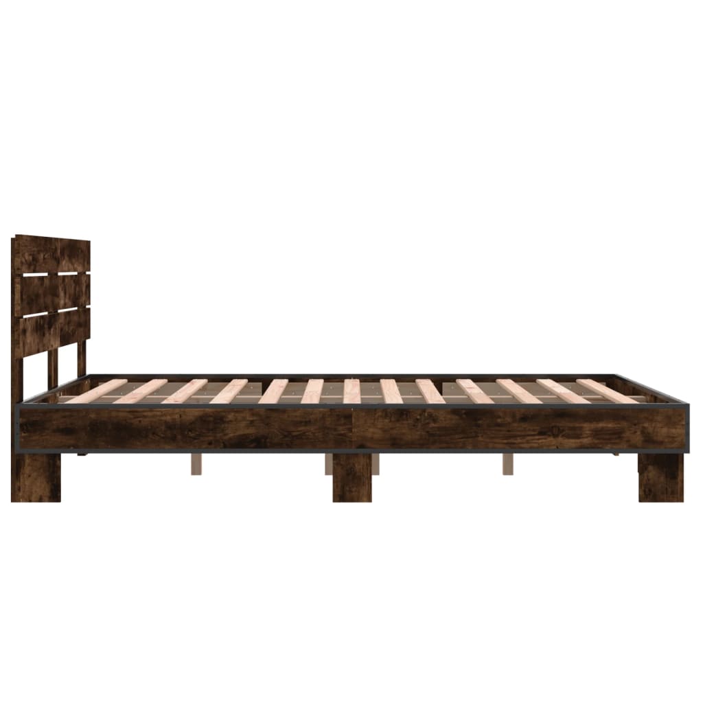 Okvir kreveta boja hrasta 120x200 cm konstruirano drvo i metal