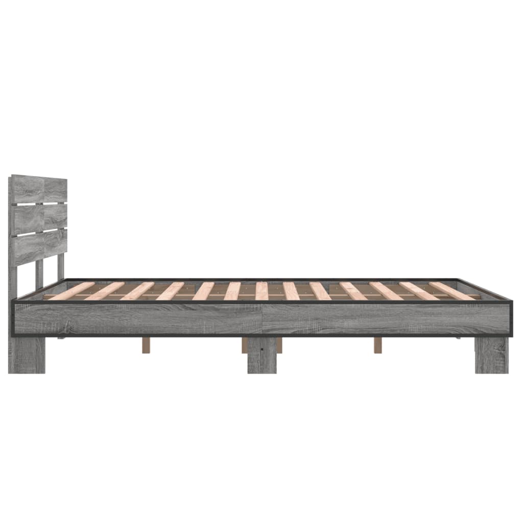 Okvir kreveta boja hrasta 120x200 cm konstruirano drvo i metal