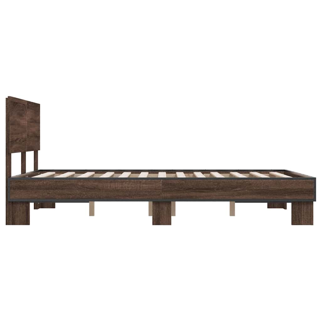 Okvir kreveta boja hrasta 120x200 cm konstruirano drvo i metal