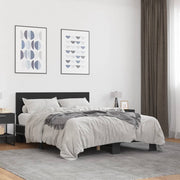 Okvir za krevet crni 140x190 cm konstruirano drvo i metal
