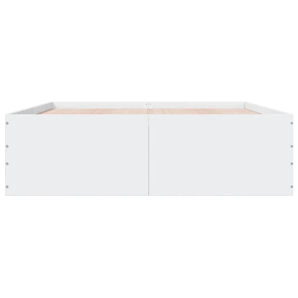 Okvir za krevet bijeli 150x200 cm konstruirano drvo