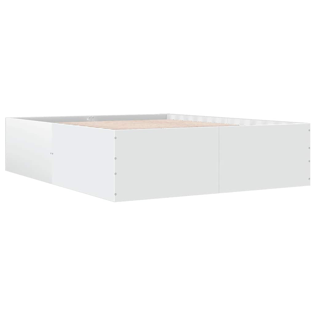 Okvir za krevet bijeli 150x200 cm konstruirano drvo